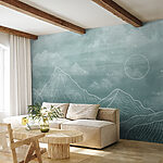 Wall murals White circle in a circle