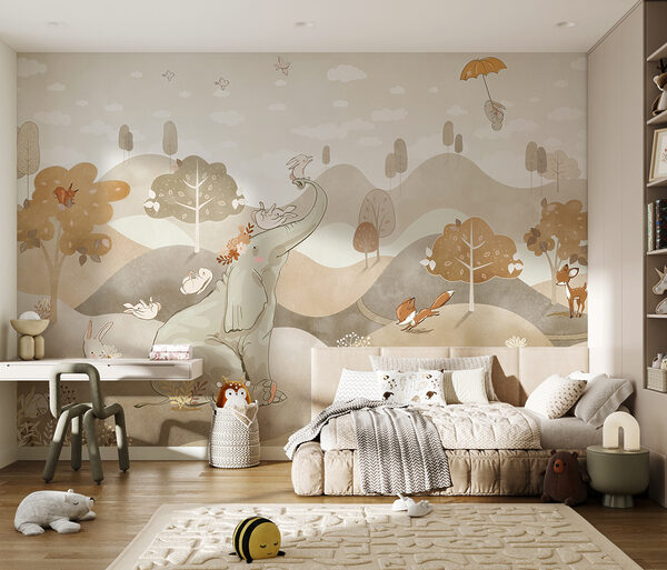 Wall murals Wall murals Cartoon of a fox (SKU: u98695)