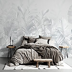 Wall murals Group of white leaves
