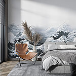 Wall murals Waves in the ocean with waves