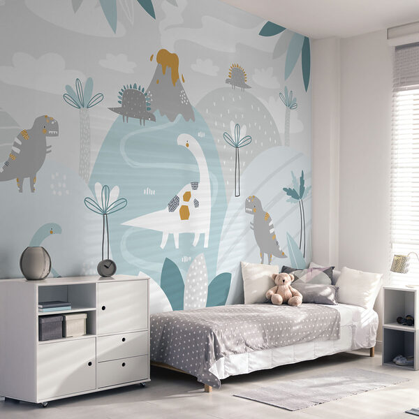 Blue and white background with white dots Wall murals Blue and white background with white dots