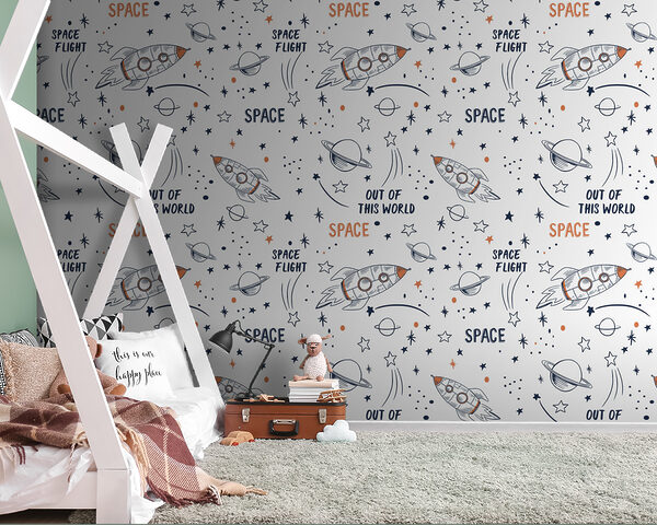Drawing of a rocket Wall murals Drawing of a rocket