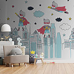 Wall murals Black star on a white background
