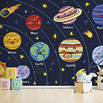 Wall murals Cartoon of a planet