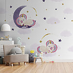 Wall murals Purple star on a white background