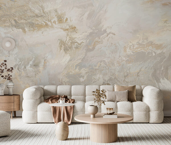 Wall murals Elegant swirling marble texture pattern. (SKU: u97557)