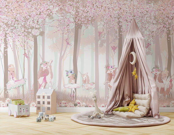 Wall murals Cartoon of a ballerina (SKU: u98694)