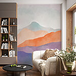 Wall murals Watercolor painting of mountains