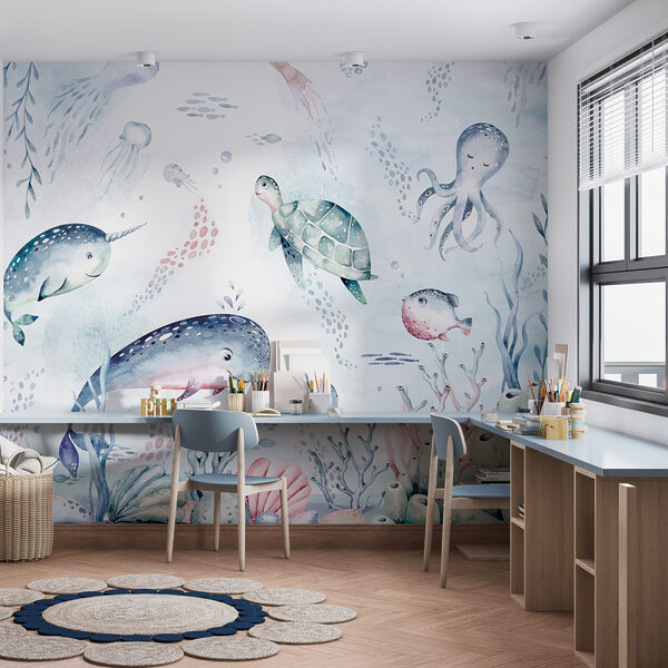 Watercolor of a turtle Wall murals Watercolor of a turtle