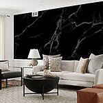 Wall murals Black and white marble