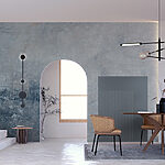 Wall murals Textured wall with faded blue tones.