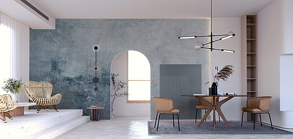 Wall murals Wall murals Textured wall with faded blue tones (SKU: u47663v3)
