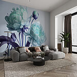 Wall murals Delicate blossoms with pastel hues.