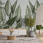 Wall murals Lush tropical foliage illustration.