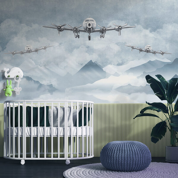 Drawing of an airplane Wall murals Drawing of an airplane