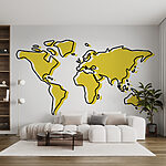 Wall murals Map of the world