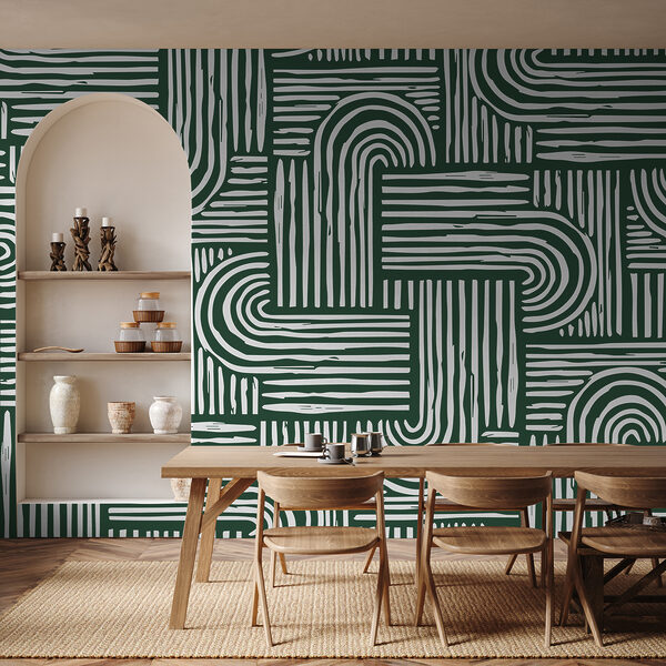 Wall murals Green and white fingerprint