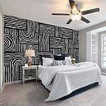 Wall murals Black and white pattern