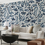 Wall murals Pattern of flowers and leaves