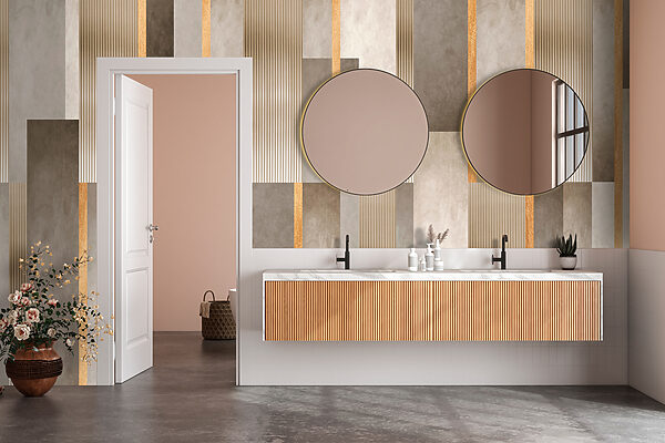 Geometric pattern with metallic accents Wall murals Geometric pattern with metallic accents