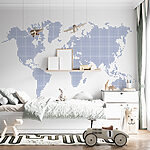 Wall murals Map of the world