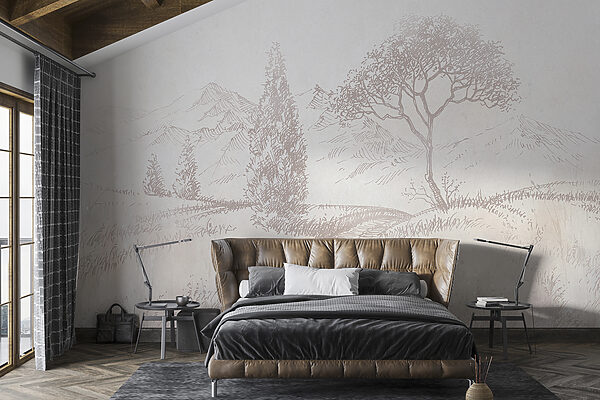 Wall mural Drawing of a bird