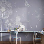 Wall murals White dandelion flower