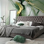 Wall murals Abstract swirls with metallic accents.