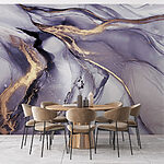 Wall murals Abstract marble with purple streaks.
