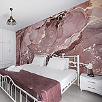 Wall murals Abstract pink and brown marble pattern.