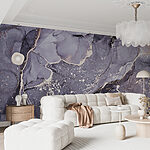 Wall murals Abstract marble with textured waves.