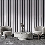 Wall murals Black and white striped fence