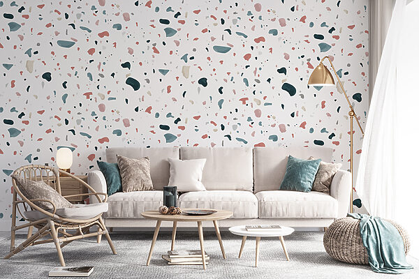 Multicolored speckled surface Wall murals Multicolored speckled surface