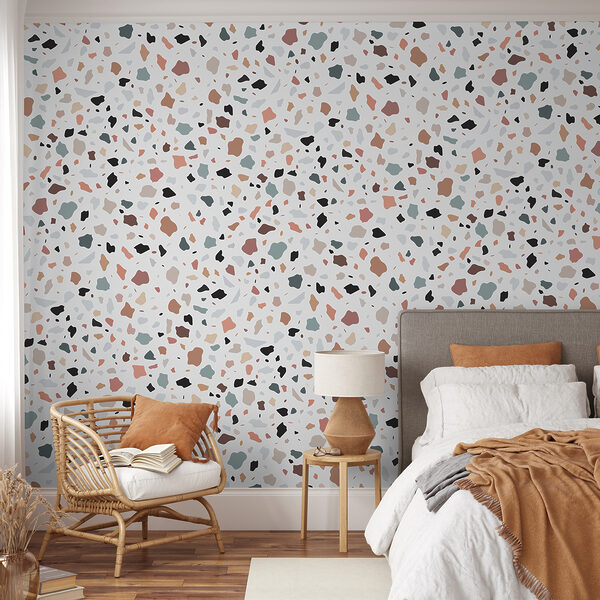 Pattern of multicolored speckled stones Wall murals Pattern of multicolored speckled stones