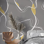 Wall murals White lines on a gray background