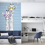 Wall murals Couple of giraffes wearing glasses