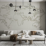 Wall murals Map of the world