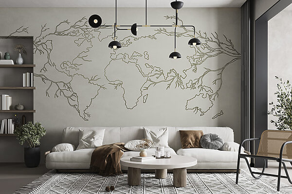 Wall mural Map of the world