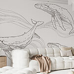 Wall murals Whale and humpback whale