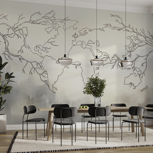 Map of the world Wall murals Map of the world