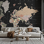 Wall murals Map of the world