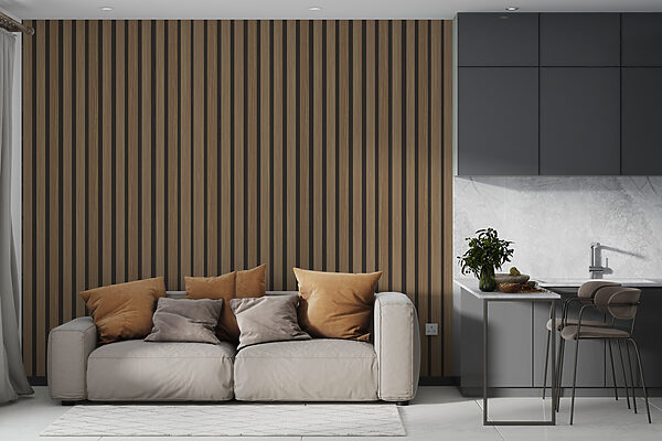 Wall murals Wall murals Wooden slats pattern with shadows. (SKU: w00021)