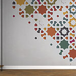 Wall murals White star shaped object