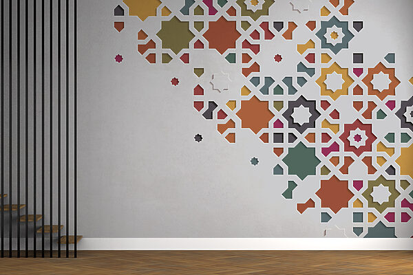 White star shaped object Wall murals White star shaped object