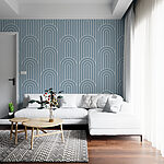 Wall murals Grey and white striped pattern