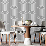 Wall murals Grey rectangular object with white lines