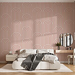 Wall murals Abstract arch pattern in beige.