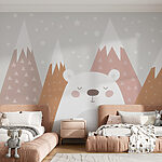 Wall murals Pink circle on a white background