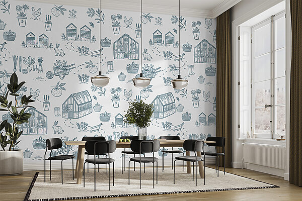 Wall mural Drawing of a house