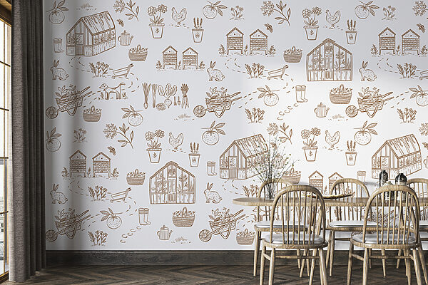 Drawing of a house Wall murals Drawing of a house